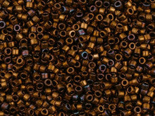 Miyuki 11/0 Iris Dark Copper Delica Seed Beads 2.5-Inch Tube