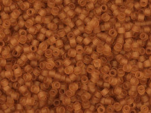 Miyuki 11/0 Trans Matte Marigold Delica Seed Beads 2.5-Inch Tube