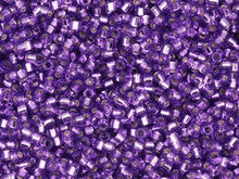 Miyuki 11/0 Trans Silver Lined Medium Purple Delica Seed Beads 2.5-Inch Tube