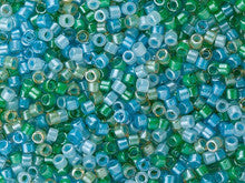 Miyuki 11/0 Luminous Delica Seed Beads - Mermaid Waters Mix 2.5-Inch Tube