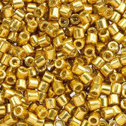 Miyuki 8/0 Delica Seed Beads - Galvanized Gold 2.5-Inch Tube
