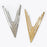 60mm Grande Art Deco 'V' Connector/Pendant from the Deco Collection - Gold Plated Brass
