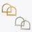 29x26mm Large D-Ring Connector from the Deco Collection - Gold Plated Brass (1 Pair)