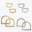 20x14mm D-Ring Connector from the Deco Collection- Gold Plated Brass (1 Pair)