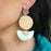 Handmade Woven Rattan Straw Disc Pendant/Connector (1 Pair)