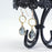 10x14mm Oval Black Faceted Glass Charm with Gold Plating