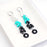 13mm Black Enamel Rhodium Plated Round Rhinestone Center Charm