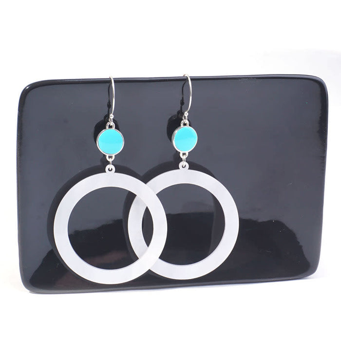 50mm Hoop with Top Loop Acrylic Component Set - Pearl White (1 Pair)