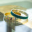 Gold Plated Bangle with Twist Off Bezel