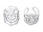 Sterling Silver Spider Web Earring Cuff