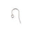 Earring Findings, Round Wire with Ball and Loop 21mm Long, Sterling Silver (1 Pair)