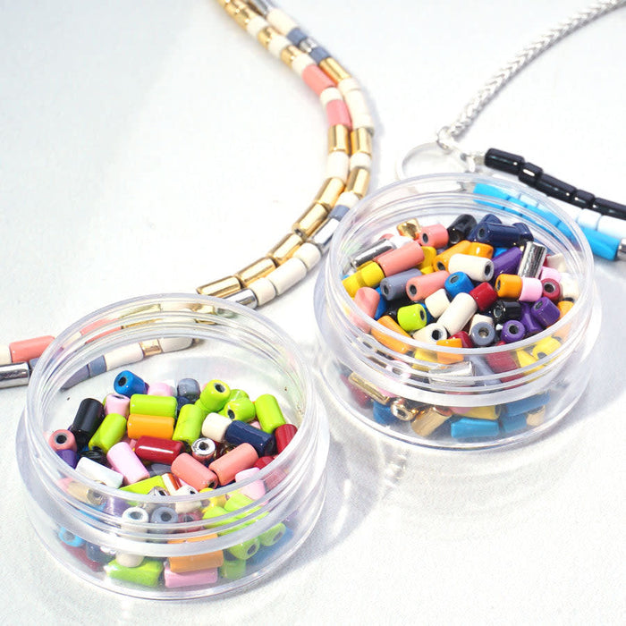 3mm Black Enamel Tube Bead (10 Pieces)