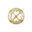 Connector Link, Circle with 4 Cutout Hearts 24mm, Brass Plated (1 Piece)