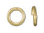 6mm Satin Hamilton Gold-Plated Open Jump Ring - 18 Gauge (25 Pieces)