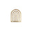 Pendant Frame, Rainbow with Cutouts 20x25mm, Gold Tone Brass (1 Piece)