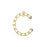 Chandelier Pendant Chain, Half Circle with Curb Chain Links 28x35mm, Gold Tone Brass (1 Piece)