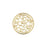 Pendant Frame, Circle with Stars 22mm, Gold Tone Brass (1 Piece)