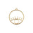 Pendant Frame, Circle with Ete 22mm, Gold Tone Brass (1 Piece)