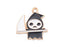 Golden Ghost Enamel Charm 20x19mm