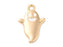 Golden and White Ghost Enamel Charm 21x14mm