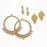 48x44mm Crystal Embellished Multi Loop Hoop Component in Gold Plating from the Glam Collection (1 Pair)