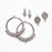 25x15mm Crystal Embellished Ornate Drop Charm/Pendant in Rhodium Plating from the Glam Collection (2 Pieces)