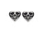 Platinum-Finish Halloween Heart Enamel Charm 22x21.5mm
