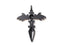 Black Gothic Winged Sword Pendant 44x34.5mm