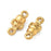 18K Gold-Plated Stainless Steel Mini Skull Connector 9.5x4.5mm