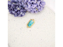 Dyed Natural Howlite Rectangle Connector Charm - Jesse James Beads