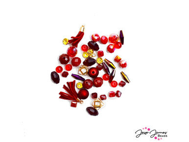 Jesse James Beads Designed By Me Mini Bead Mix - Red Poppy