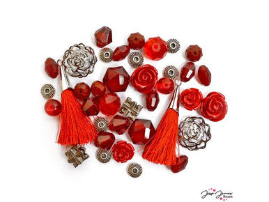 Jesse James Beads Color Trends Bead Mix - Gunmetal Roses