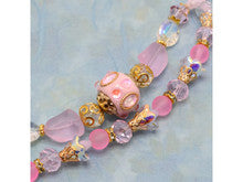 Jesse James Beads Boho Bead Strand Duo in Powerhouse Pink