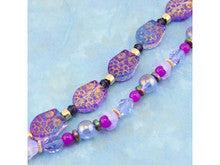 Jesse James Beads Pressed Glass Bead Strand Duo in Purple Owls