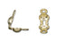 Gold-Filled Clamshell Bead Tip with 2 Rings (2 Pieces)