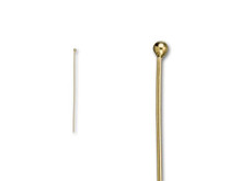 Gold-Filled 1.5-Inch Head Pin with Ball End, 26 Gauge (5 Pieces)