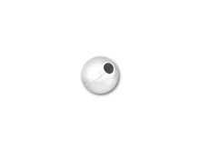 Sterling Silver 3mm Seamed Round Small Hole Bead (20 Pieces)