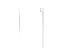 Sterling Silver 2-Inch 26 gauge Ball-End Head Pin with 1.2mm Ball (10 Pieces)