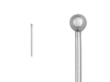 Sterling Silver 1.25-inch Ball-end Head Pin, 24 gauge (10 Pieces)