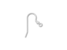 Sterling Silver French Hook Earwire with Ball and Coil (2 Pieces)