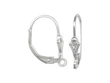 Sterling Silver Fleur De Lis Lever-back Earrings (2 Pieces)