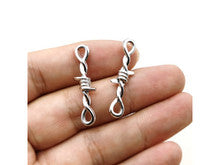 Platinum-Finish Knot Connector Link 34x10mm