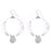 Gemstone & Coin Drop Earrings Kit  - White Howlite / Silver