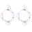 Gemstone & Coin Drop Earrings Kit  - White Howlite / Silver