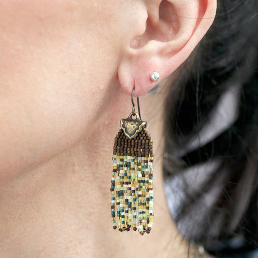 The Arcadia Fringe Earrings - Woodland Walk