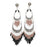 24mm U-Shaped Hammered Metal Component in Rhodium Plating from the Global Collection (1 Pair)