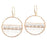 Jewelry Kit, The Saturn Gemstone Earring Set - White Moonstone and Gold - Limited Edition