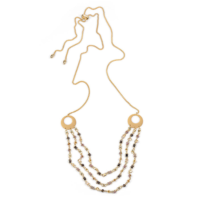 Mahal 3 Layer Adjustable Necklace Kit - Golden Stoneware - Limited Edition