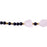 Limited Edition Rose Quartz Nugget with Gemstones and Hematite Beads Necklace Kit -  Matte Onyx and Gold
