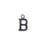 Alphabet Pendant, Letter "B" 8.5mm, Silver Plated (1 Piece)